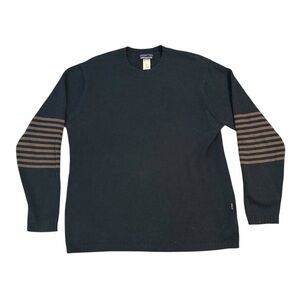 Patagonia Black and Brown Crewneck Sweater